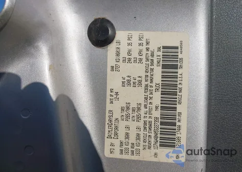 2005 Dodge Dakota Slt из США, поврежденный, VIN 1D7HW48N05S227358